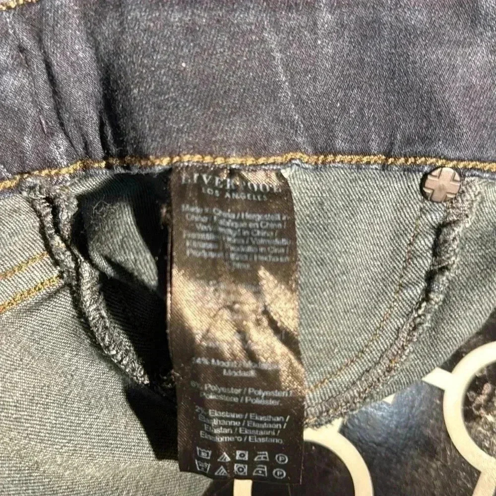 18 W Ankle/crop Liverpool Pull-on Jeggings in Black - Picture 10 of 12